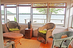 Severn Muskoka Cottage rentals  Orkney Beach 1 on McPhee Bay Lake Simcoe Sunroom